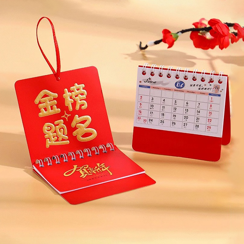 Lịch 2024 mini Để Bàn Họa Tiết Hoạt Hình Dễ Thương Trang Trí Nhà Cửa / Văn Phòng