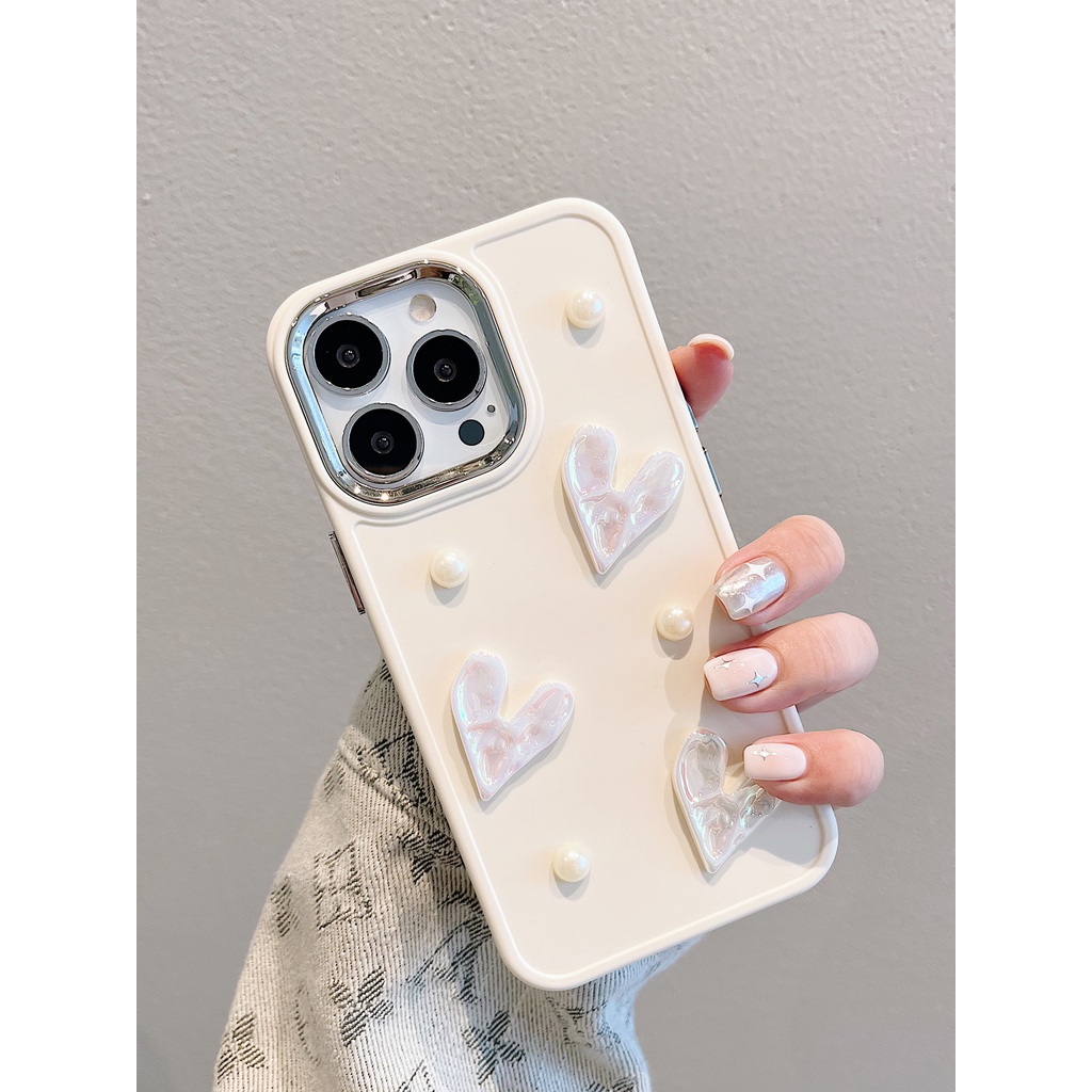 Ốp Điện Thoại In Hình Nơ Phối Ngọc Trai Cho iphone11 / 12 / 13 / 14pro iphone11 / 12promax xr xsmax