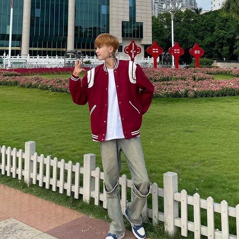Áo Khoác Bóng Chày Thời Trang Phong Cách hong kong Cho Nam