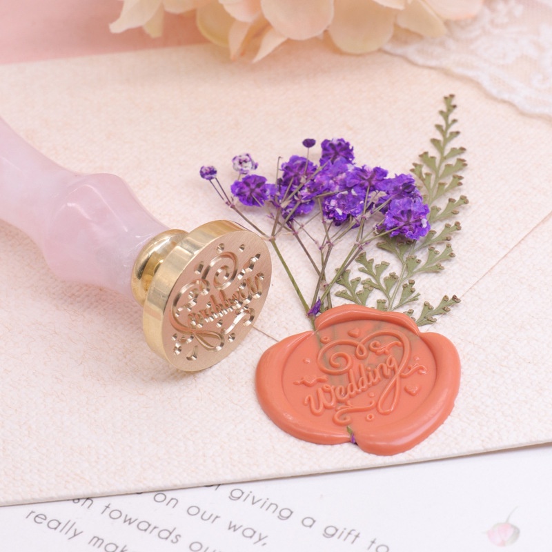 Phong cách đám cưới Vintage chống cháy sơn con dấu sáp con dấu tem đầu DIY phong bì mời thẻ quà tặng bao bì