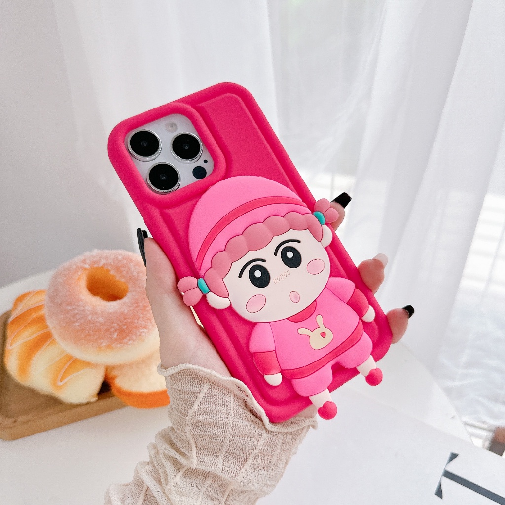 Ốp lưng iphone SU HỒNG DẺO HÌNH CÔ GÁI DỄ THƯƠNG7p/8p/x/x max/11/11prm/12prm/13prm/14prm