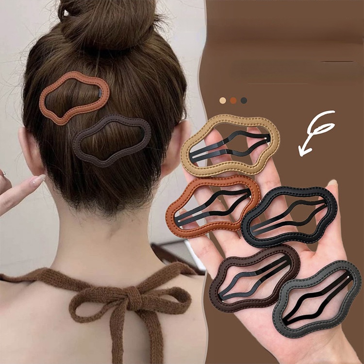 Kẹp Tóc Hình Đám Mây Bằng Da pu 1 Cái