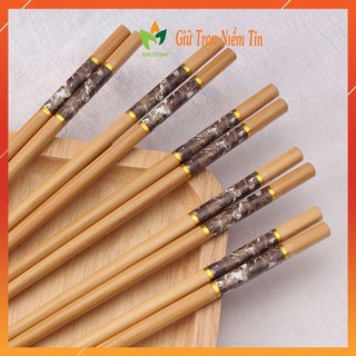Đũa ăn cơm tre cao cấp Yajizhumu kháng khuẩn nhiều hoạ tiết