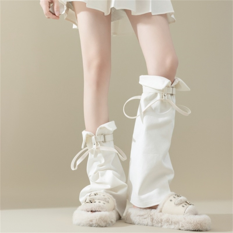 Hum Đôi Vớ Ống Loe Dài harajuku Bằng Da Có Khóa Cài Cá Tính y2k Cho Nữ