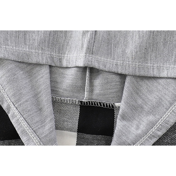 Áo Khoác Sơ Mi Có Mũ Trùm Dài Tay Họa Tiết Kẻ Ô 90-160cm Thời Trang Xuân Thu Cho Bé Trai Và Gái