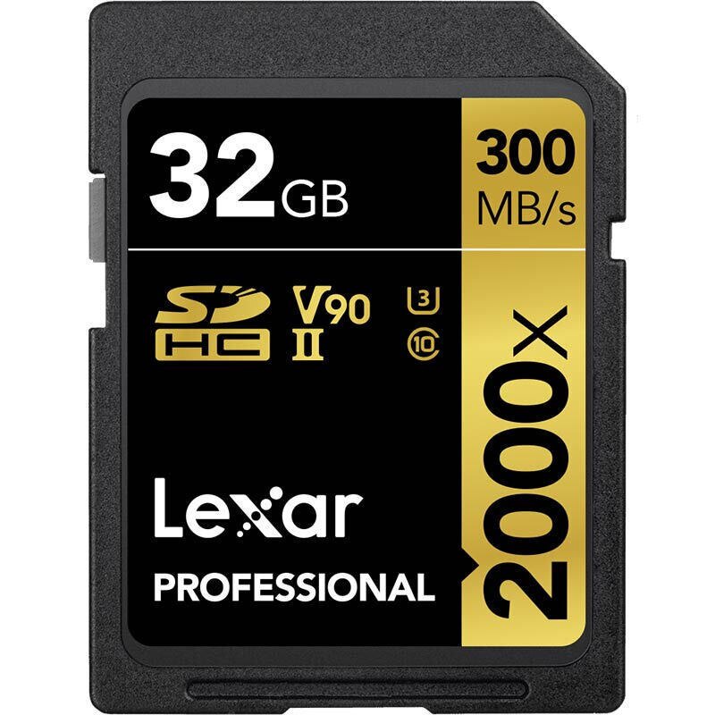Thẻ Nhớ Tốc Độ Cao Lexar 2000x UHS-II SD 32GB 64GB 128G 300MB / s Cho Máy Ảnh Kỹ Thuật Số Lexar 2000x 3D 4K SLR