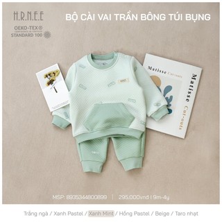 [Hrnee] Bộ nỉ trần bông cho bé.