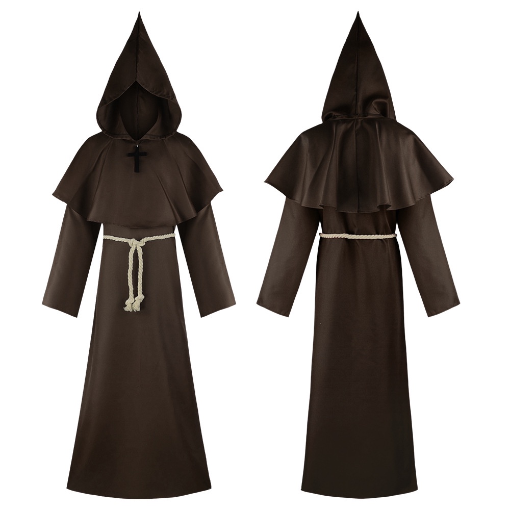 Áo Choàng Bác Sĩ Có Mũ Trùm Đầu Màu Đen Dùng Hóa Trang halloween Dành Cho Người Lớn Và Trẻ Em