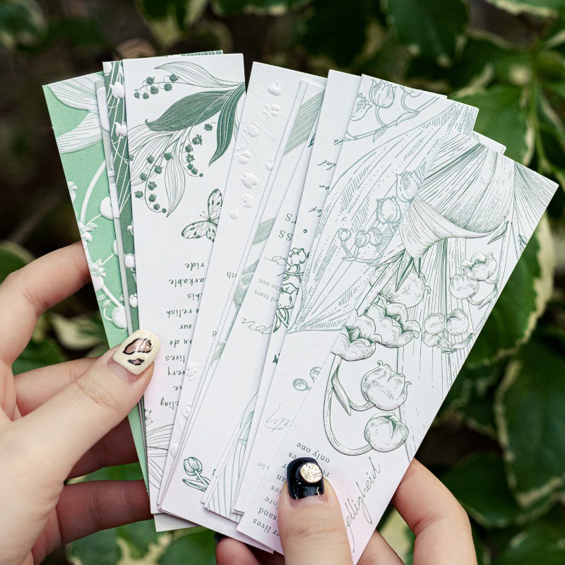 Hộp 20 Thẻ Ghi Chú Và Đánh Dấu Sách Cổ Điển Tươi Mới
