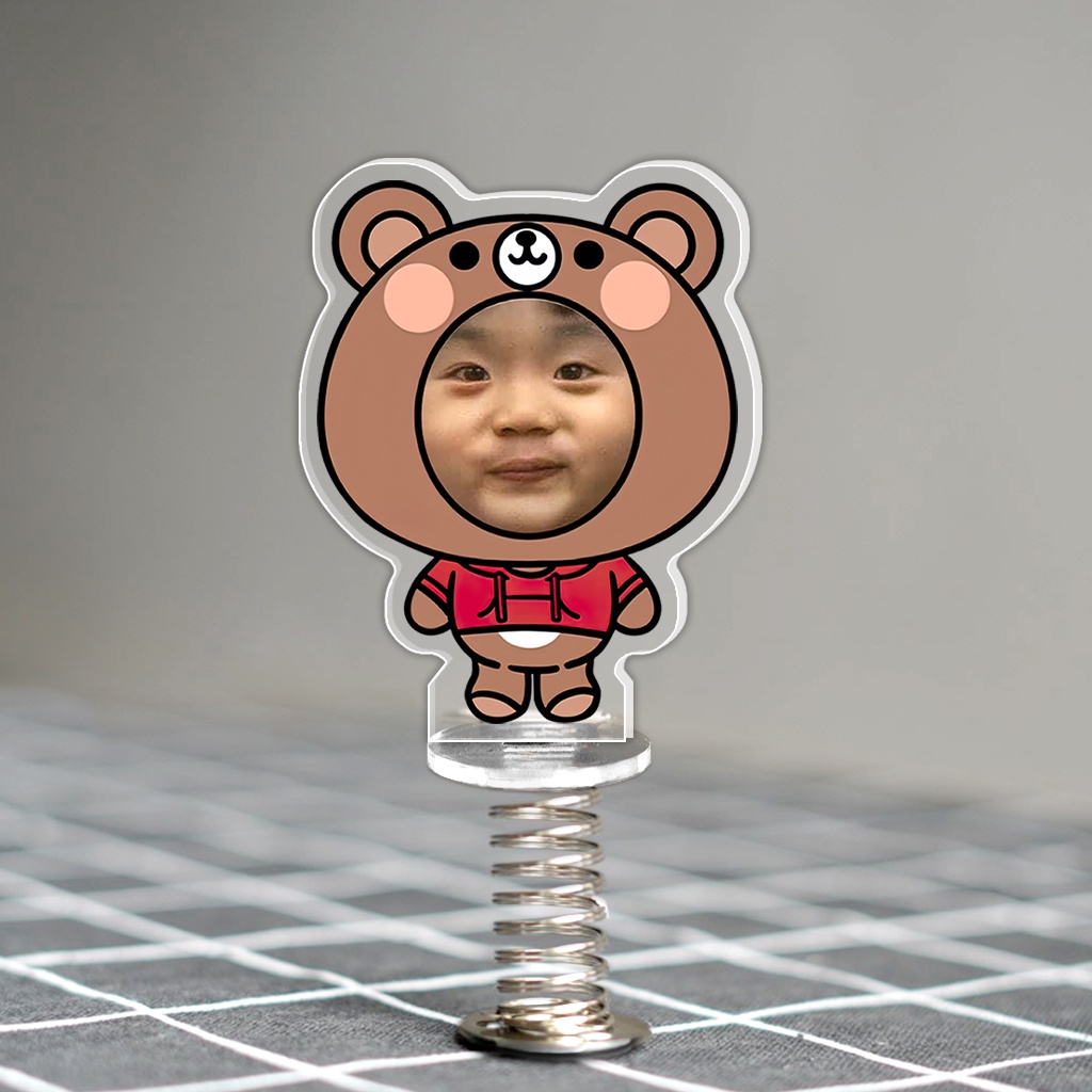 Standee lò xo lắc lư đáng yêu trong suốt đế dính trang trí in theo yêu cầu chibi
