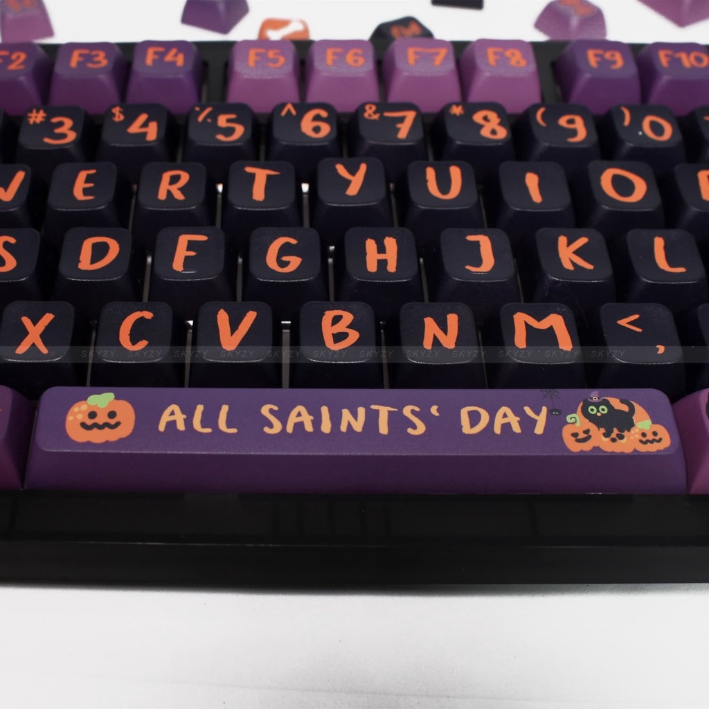 Halloween Keycaps XDA Profile Ngộ nghĩnh Anime PBT DYE SUB Bàn Phím Cơ Keycap