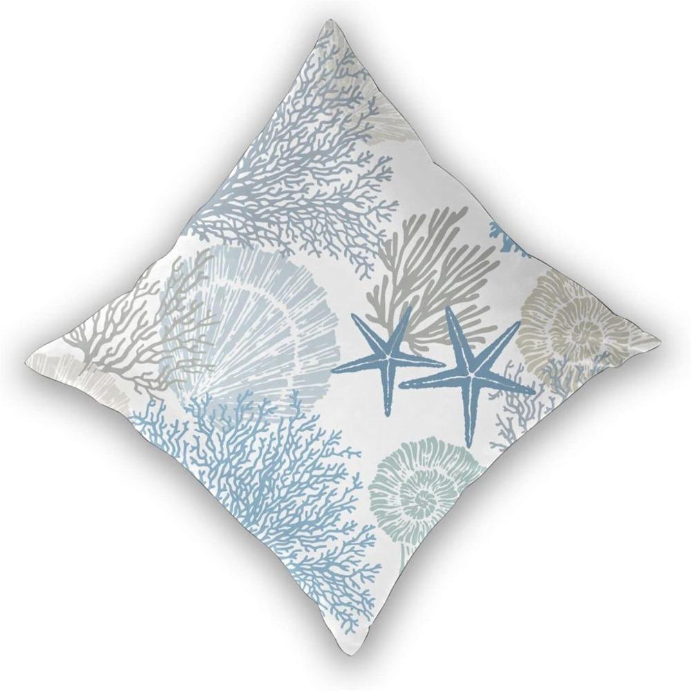 FASHYUNER Bộ 2 Vỏ Gối sofa Vải Lanh Hình Vuông Kích Thước 18x18 inch Có Thể Giặt Được