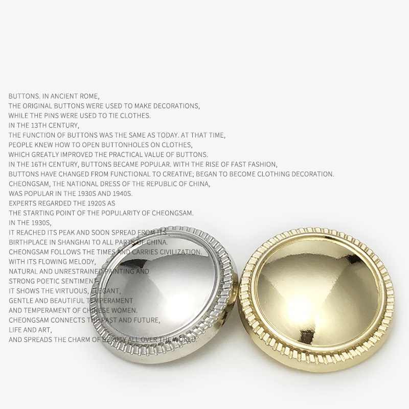 Set 5 Nút Kim Loại 15-22.5mm Trang Trí Áo Khoác / Đồ Da