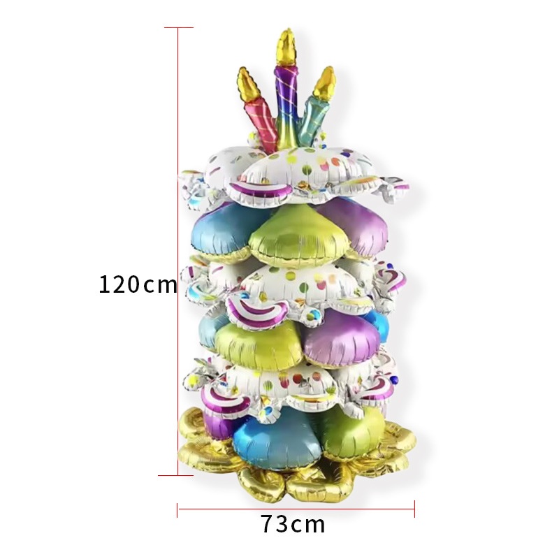 1 Bong Bóng Lá Nhôm Hình Cây Thông / Gấu / Bánh Kem Dùng Trang Trí Tiệc Giáng Sinh diy