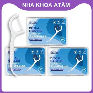 Tăm chỉ nha khoa 50 cái - nha khoa atâm