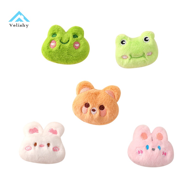Velishy Phụ Kiện Ghim Cài Ba Lô / Áo Khoác Hình Động Vật / Thỏ / Ếch Nhồi Bông Dễ Thương Sáng Tạo