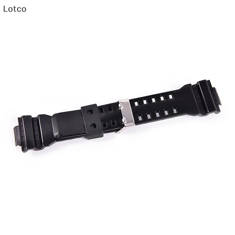 Dây Đeo Đồng Hồ Thể Thao Bằng Cao Su Silicon Màu Đen Có Khóa Kim Loại Chống Sốc Cho g-shock vn