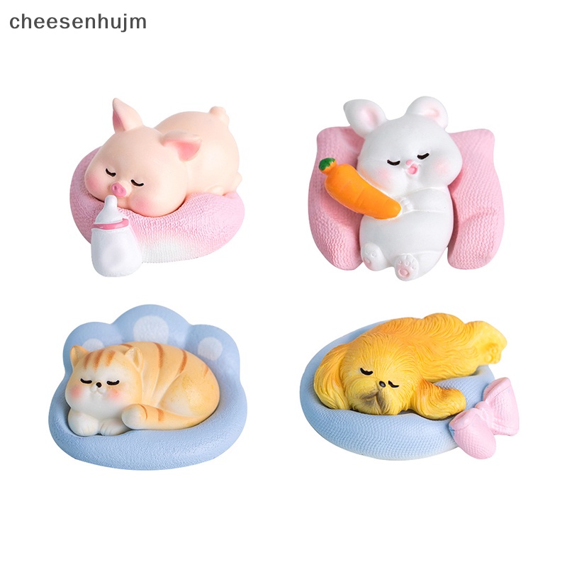 Mô Hình Heo Thỏ mini Bằng Nhựa resin Để Bàn Trang Trí Tiểu Cảnh