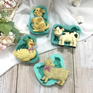 Tự Làm Hoạt Hình Động Vật Chó Con Vịt Bánh Quy Khuôn Silicon Chocolate Kẹo Fondant Bánh Trang Trí Khuôn