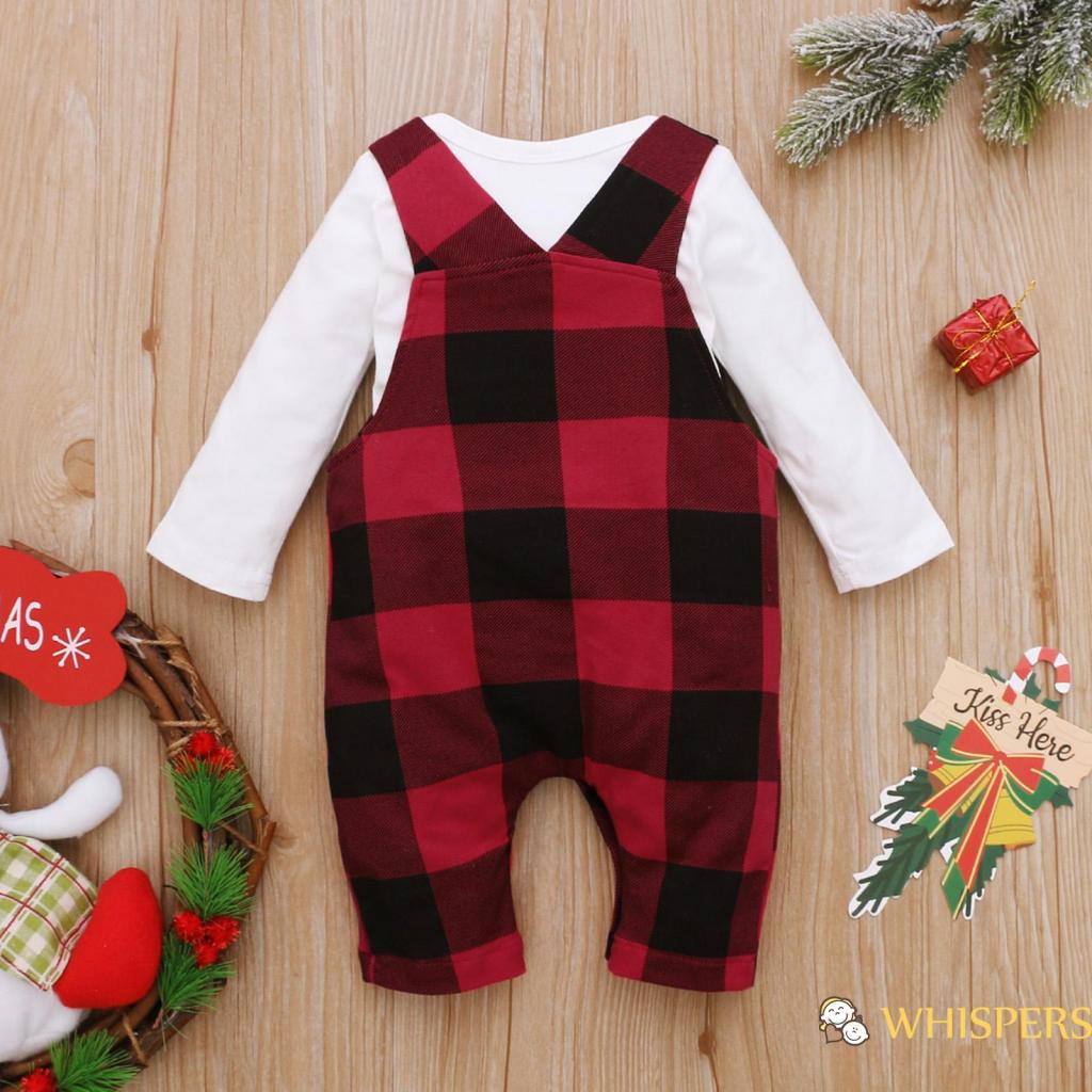 Set Áo Liền Quần + Quần Dài Họa Tiết Giáng Sinh Hoạt Hình Dễ Thương Cho Bé