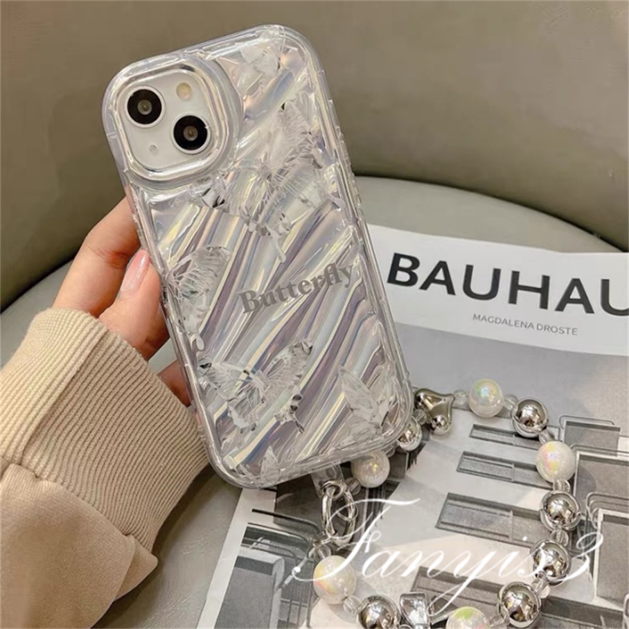 Ốp Điện Thoại tpu Dẻo Màu laser Họa Tiết Bươm Bướm Cho iphone 15 14 13 12 11 pro max x xr xs max 8 7 6s plus se 2020