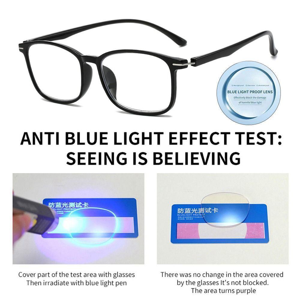 Karaen Kính Đọc Sách Gọng Vuông Bằng pc Chống Ánh Sáng Xanh Dương Siêu Nhẹ Bảo Vệ Mắt