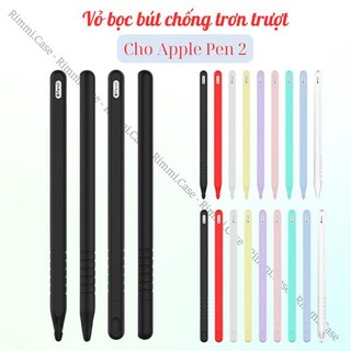 Vỏ bọc silicon, case dành cho Apple Pen 2, chống trơn trượt, bảo vệ đầu bút, có thể hít vào cạnh iPad và sạc không dây