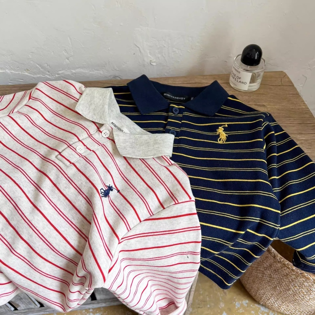 Áo polo Tay Dài Dáng Rộng Họa Tiết Kẻ Sọc Thời Trang Mùa Thu 2023 Cho Nam