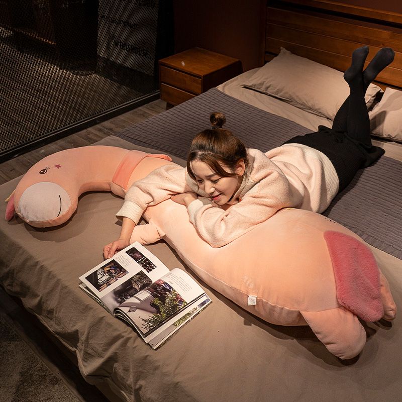 Thú Nhồi Bông Hình Chú Ngỗng / Khủng Long Trắng Cỡ Lớn Thoải Mái Cho Bé