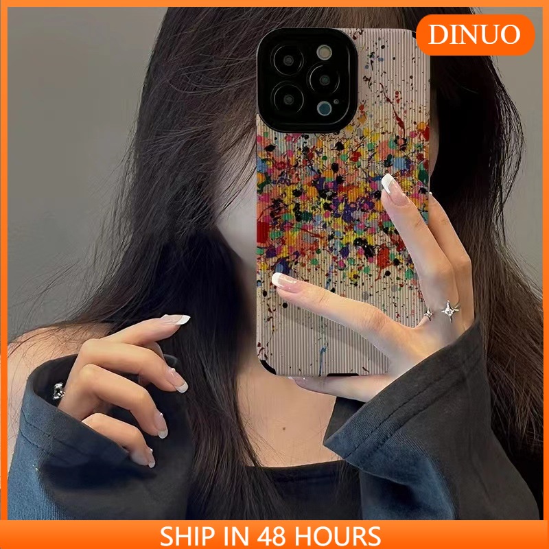 Màu Sắc Ốp Điện Thoại Da Họa Tiết Mực In Cho iphone15 14promax 13 12 11 xr xs x xsmax 6plus 7 8plus/TP-1