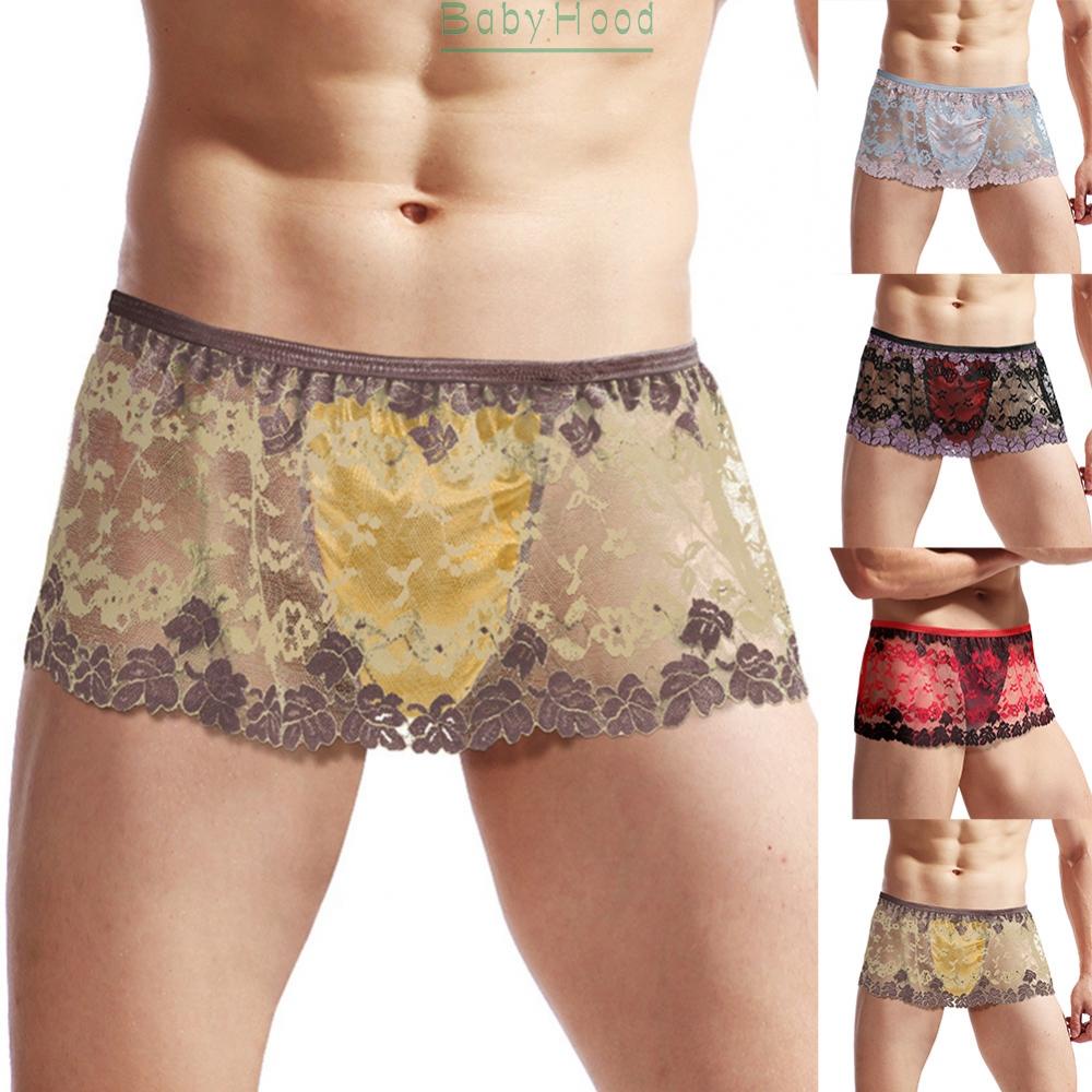 Sexy Men Sissy Lace Lingerie Skirt Clubwear Panties Underwear Underpants Briefs#BBHOOD