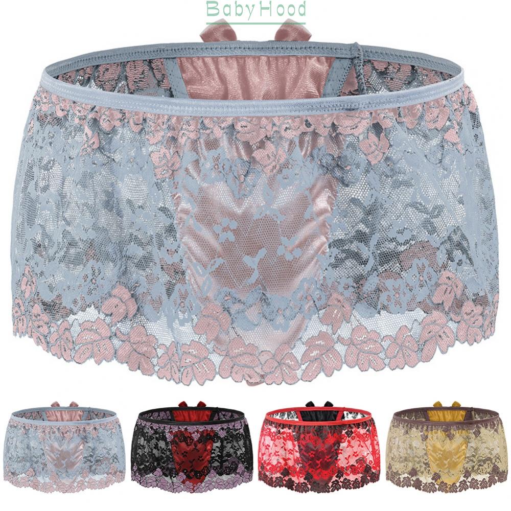 Sexy Men Sissy Lace Lingerie Skirt Clubwear Panties Underwear Underpants Briefs#BBHOOD