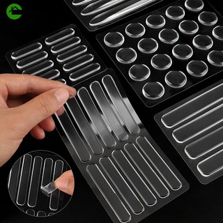 Bộ 8 Miếng Chặn Cửa Bằng Cao Su / Silicon Dày Dặn Trong Suốt Chống Va Chạm Tiện Dụng