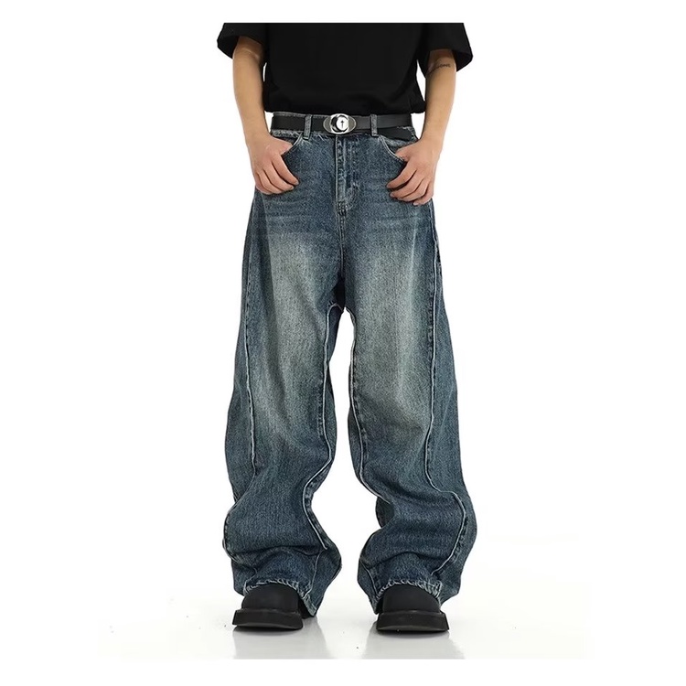 Quần jeans Dài Ống Rộng Thời Trang Dành Cho Nam