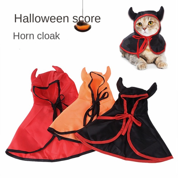 Áo Choàng Hóa Trang Phù Thủy Kèm Cà Vạt 28cm Cho Thú Cưng Dịp halloween
