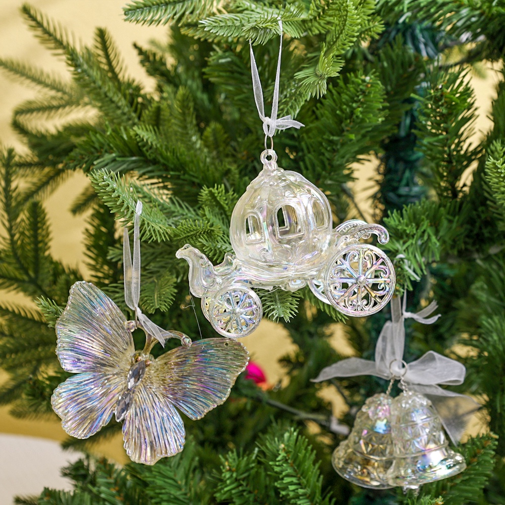 Chuông Treo Trang Trí Cây Thông Noel / Quà Tặng Trẻ Em / Quà Giáng Sinh Bằng Pha Lê acrylic Trong Suốt Nhiều Màu / Chúc Mừng Giáng Sinh