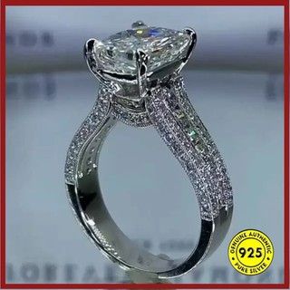 Nhẫn bạch kim mạ bạch kim đính đá zircon đơn giản phổ biến bán chạy nhất