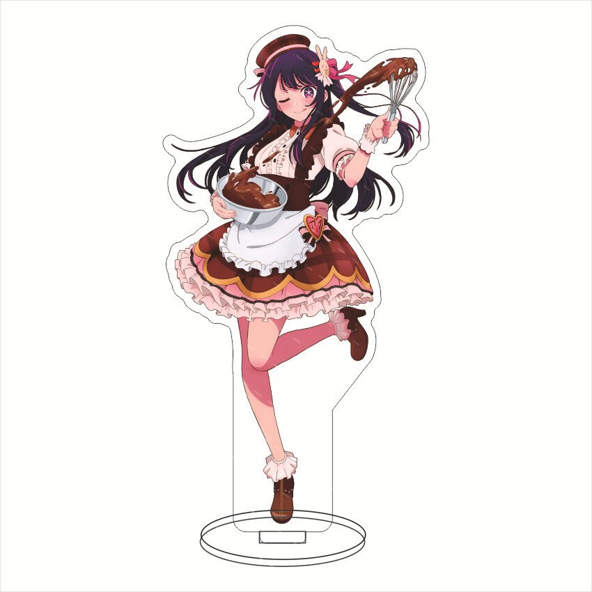 Mô hình Standee Oshi No Ko Maid Deacon Series Hoshino Ai Arima Kana Aqua Ruby Anime decor góc học tập để bàn