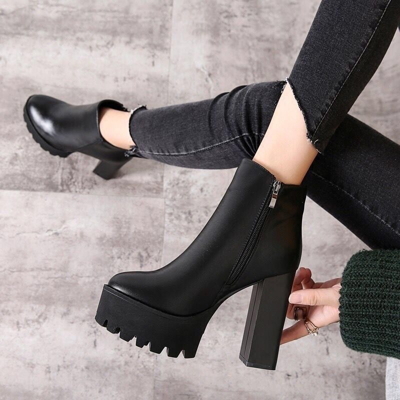 Giày Boot Cao Gót Phong Cách Trẻ Trung Cá Tính Dành Cho Nữ