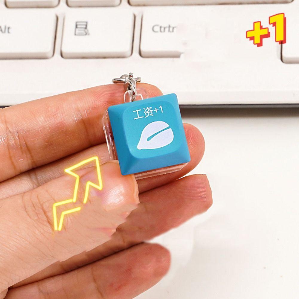 Sweetjohn Móc Chìa Khóa Cơ Học / Phím Đàn Cá / Bàn Phím Bằng Gỗ Có Đèn led Nhiều Màu