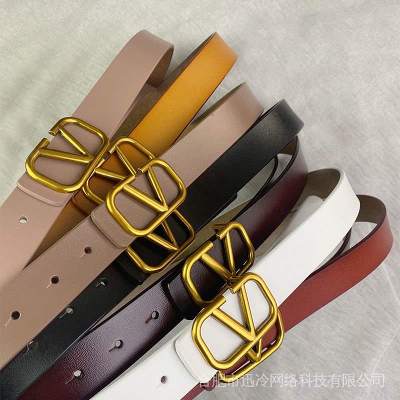 Thắt lưng nam Valentino hình chữ V, kim loại hai lớp cao cấp Wild FAS GCVV
