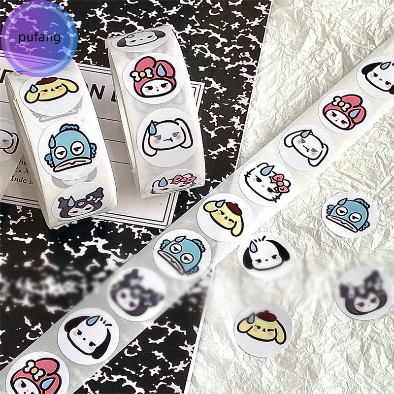 Pufang kawaii Sanrio 'S new round seal Nhãn Dán Trang Trí Sổ Tay Hình Cô Gái / Trái Tim Dễ Thương vn