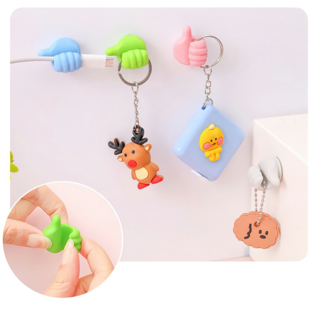 Miếng Dán Tường Hình Bàn Tay Tiện Lợi Dễ Thương Cố Định Dây Sạc Đa Năng - Giao màu ngẫu nhiên - L.H Store