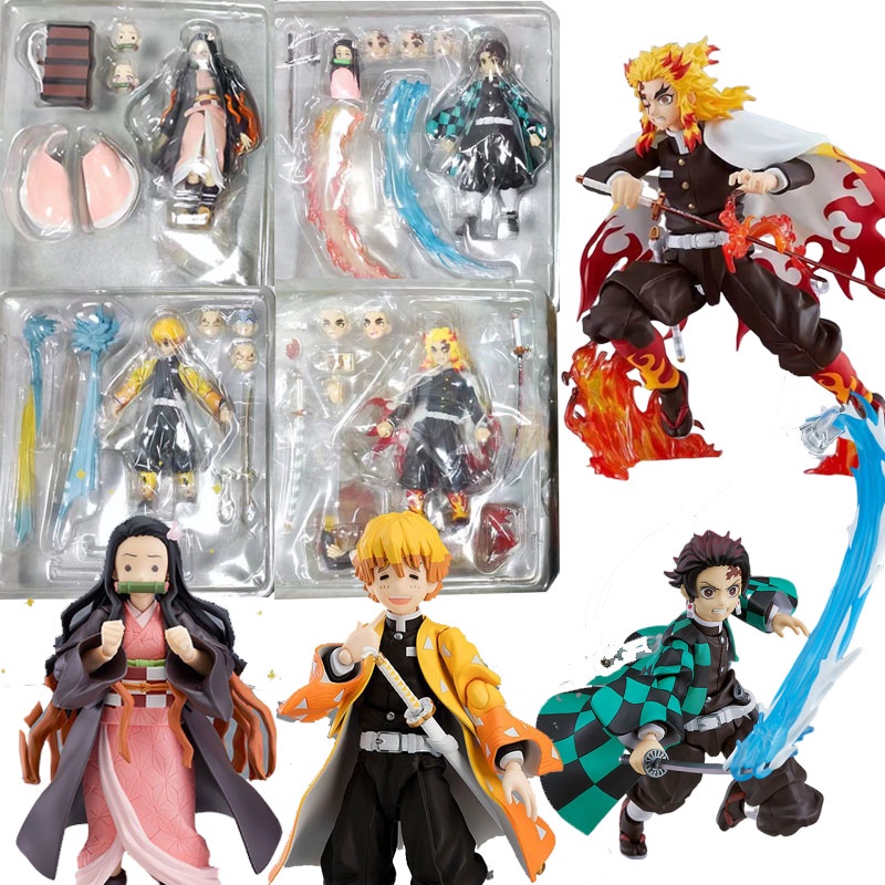 Mô Hình Nhân Vật figma Kanjiro 498 Agatsu zenitsu 522 nezuko 508 rengoku kyoujurou 553