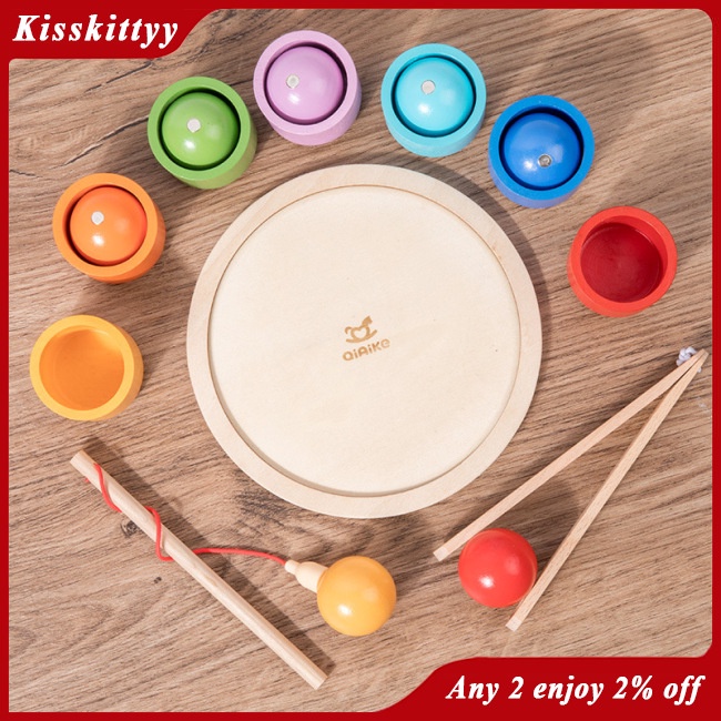 Kisskitty Trò Chơi Phân Loại Câu Cá Bằng Gỗ 2 Trong 1