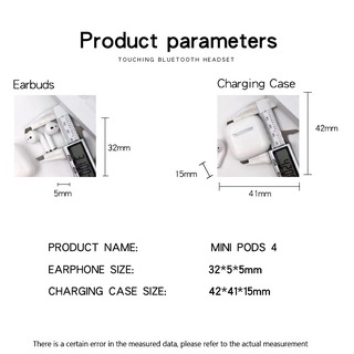 Tai Nghe Nhét Tai bluetooth Không Dây Mini Tws Pro4 Cho Android Và Inpods