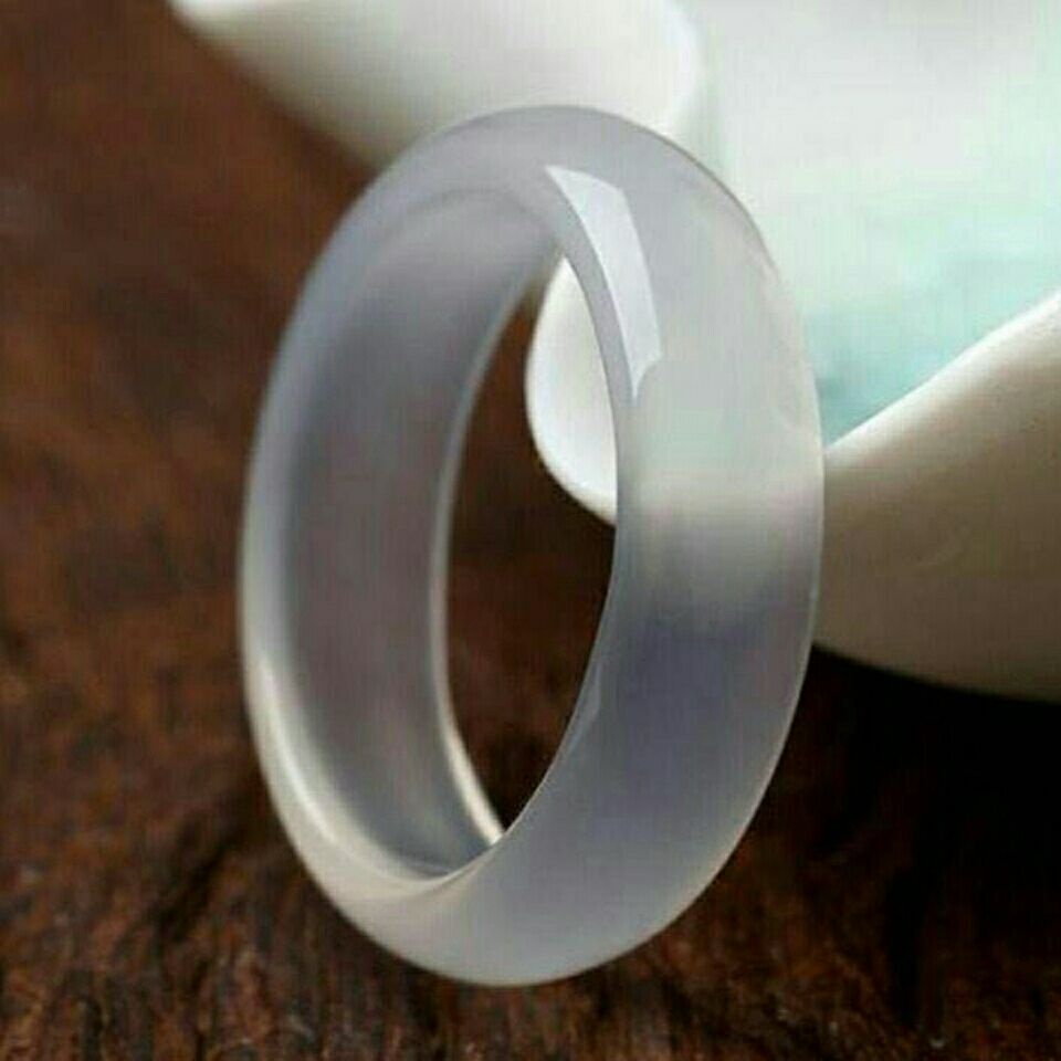 Nhẫn Đá Mã Não Tự Nhiên Màu Đỏ / Xanh Lá / Hồng / Trắng 10.10 Dành Cho Cặp Đôi