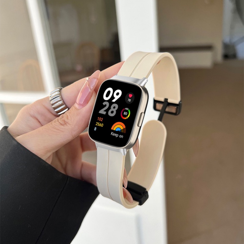 Dây Đeo Silicon Khóa Nam Châm Tháo Lắp Nhanh Cho Đồng Hồ Thông Minh xiaomi redmi watch 3 lite redmi watch3 lite
