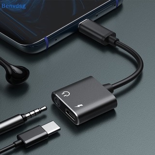 Benvdsg dây cáp chuyển đổi âm thanh 2 trong 1 từ usb type-c sang 3.5mm type c sang 3.5mm