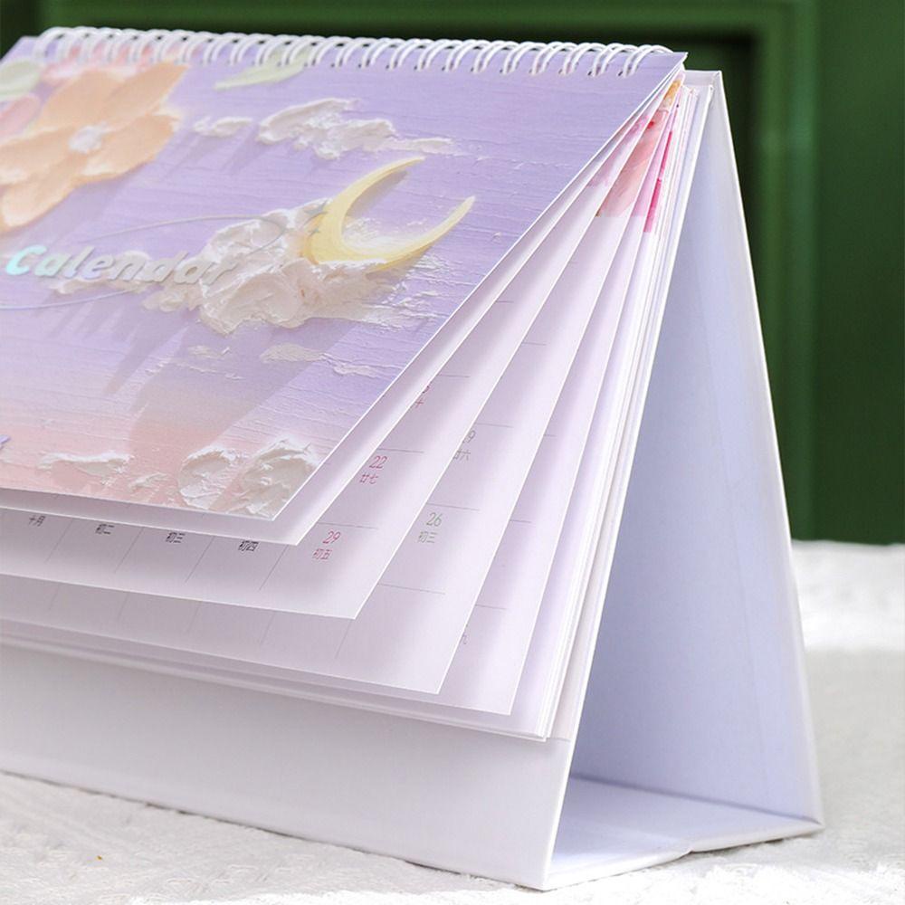 Lịch Để Bàn Năm 2024 Dạng Lịch Vẽ Sơn Dầu Dễ Thương Dùng Lên Kế Hoạch